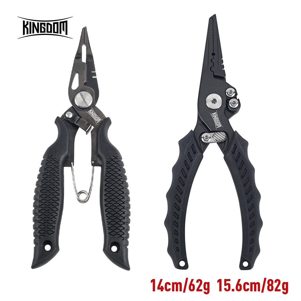 Fishing Line Cutter - 王国釣りプライヤー多機能スプリットリングワイヤーカッターフックリムーバー釣具 62 グラム 82 グラム 14