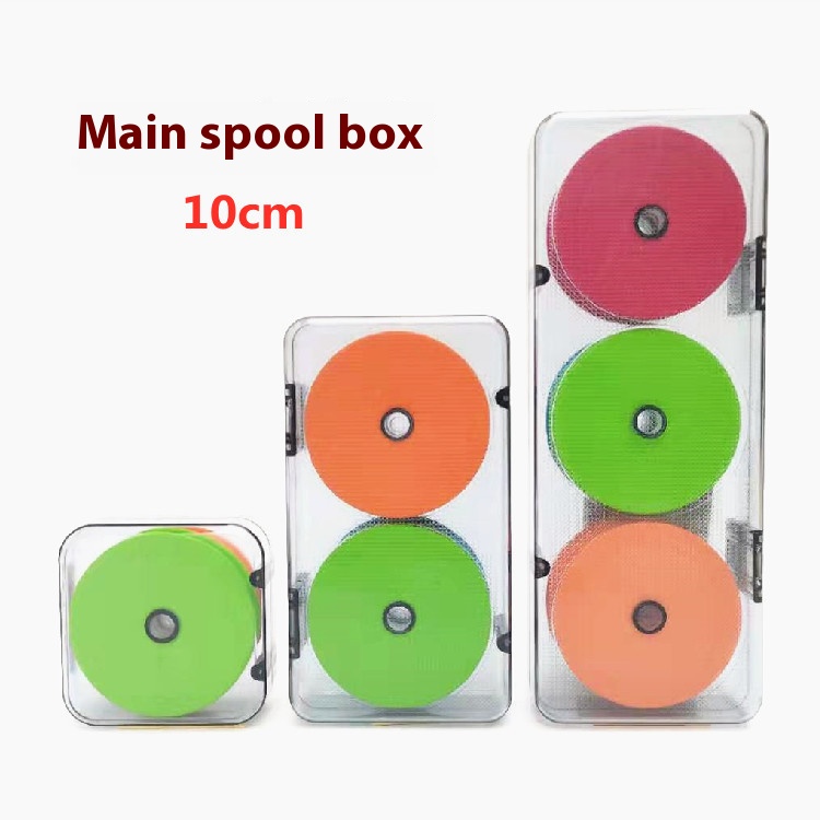 Fishing Line Spool - 10 センチメートル EVA フォーム巻取りプレート釣り糸収納スプールフライフィッシング機器収納ボックス付き釣りツールを保存する