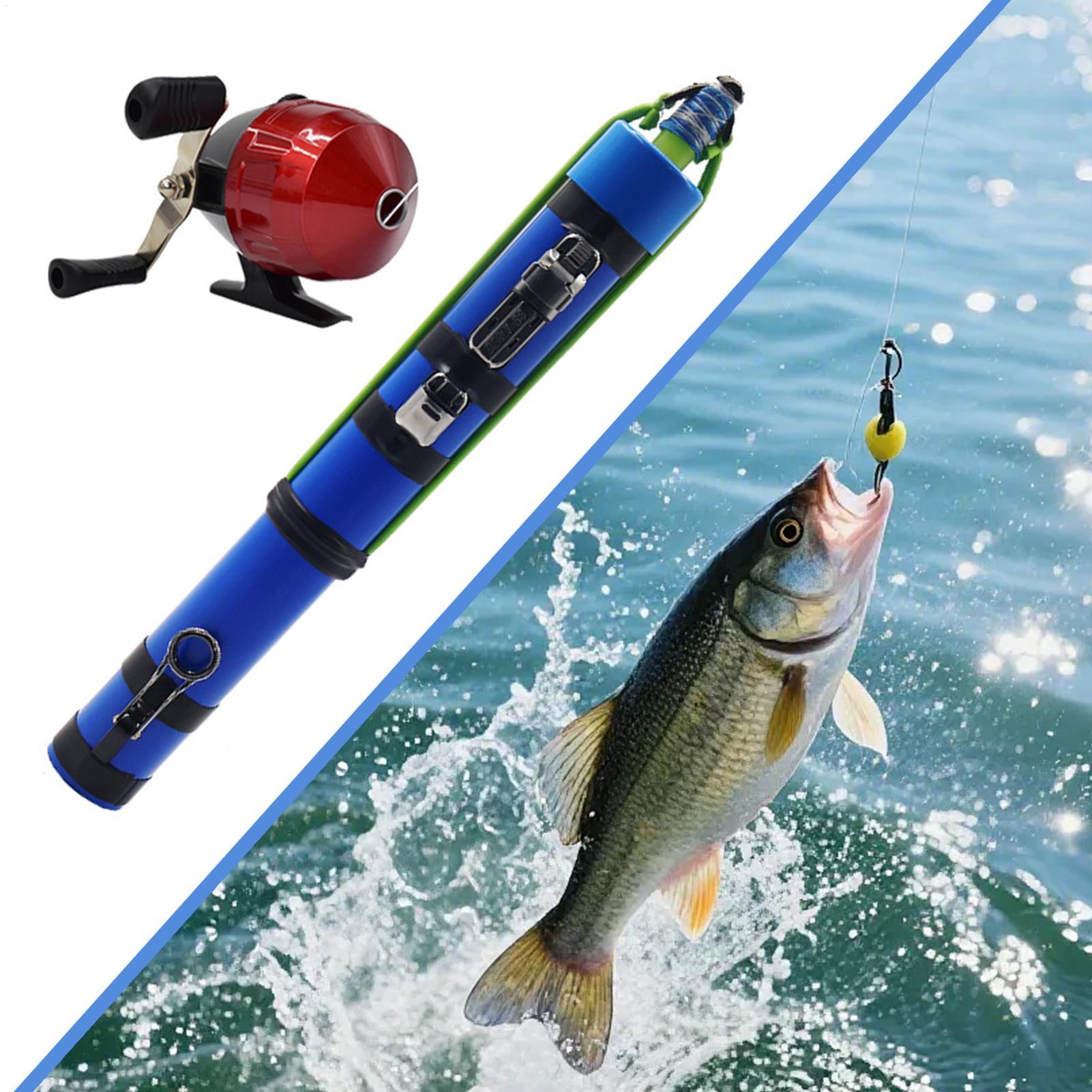 Fishing Line Spool - 釣り竿 スリングショットデザイン コンパクトな魚用ツール リール付き 釣りカタパルトロッド 旅行用