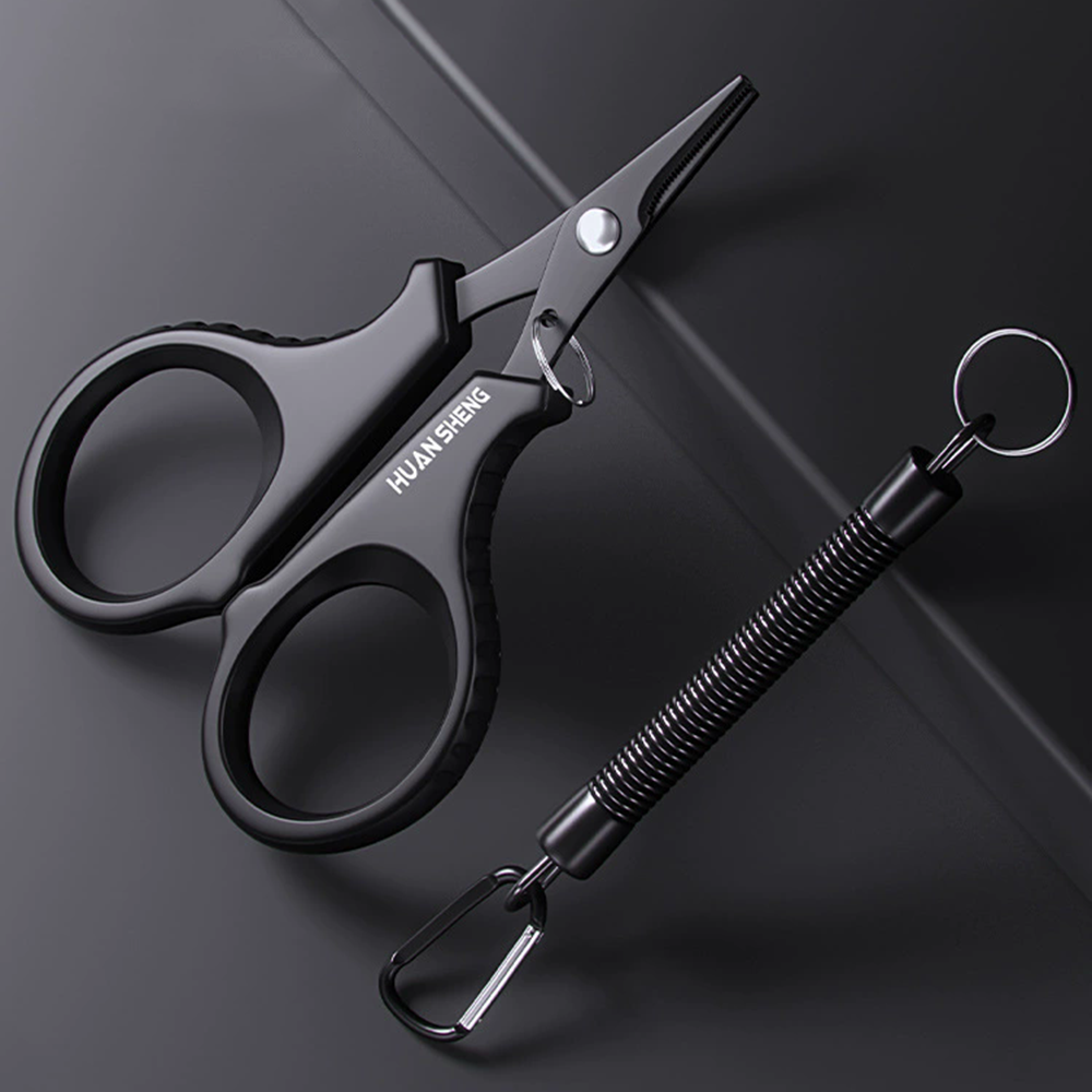 Fishing Line Cutter - 1 セットチタンコーティングステンレス鋼釣りはさみプライヤーカット PE 編組ラインカッタープライ鯉屋外釣りアクセサリーツール