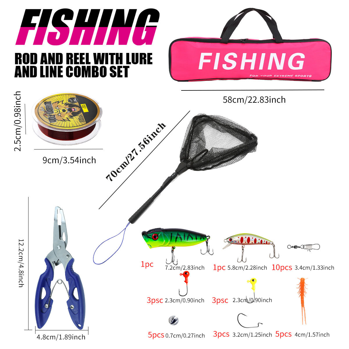 釣り竿セット フルキット 伸縮式釣り竿とスピニングリール付き - Fishing Line Spool のレビューと価格