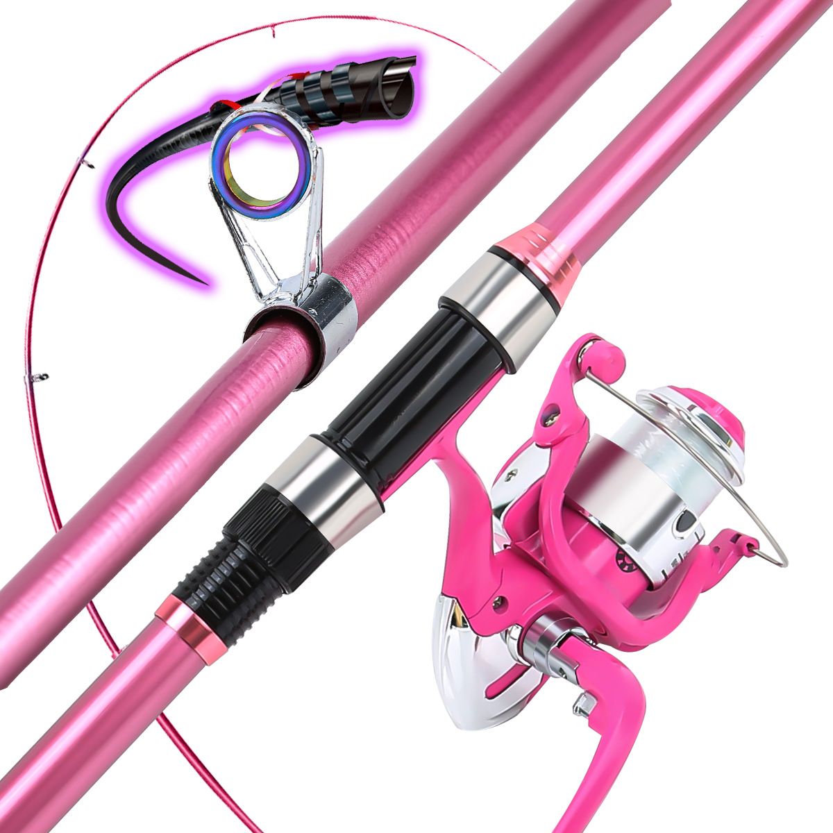 釣り竿セット フルキット 伸縮式釣り竿とスピニングリール付き - Fishing Line Spool のレビューと価格