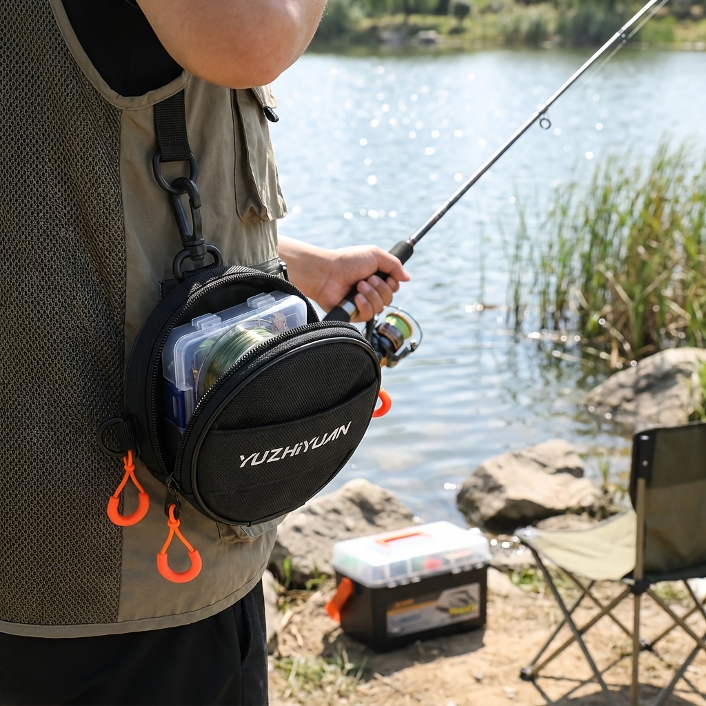 携帯用釣り糸収納バッグ、糸出口とカラビナ付きスプール保護ケー - Fishing Line Spool のレビューと価格