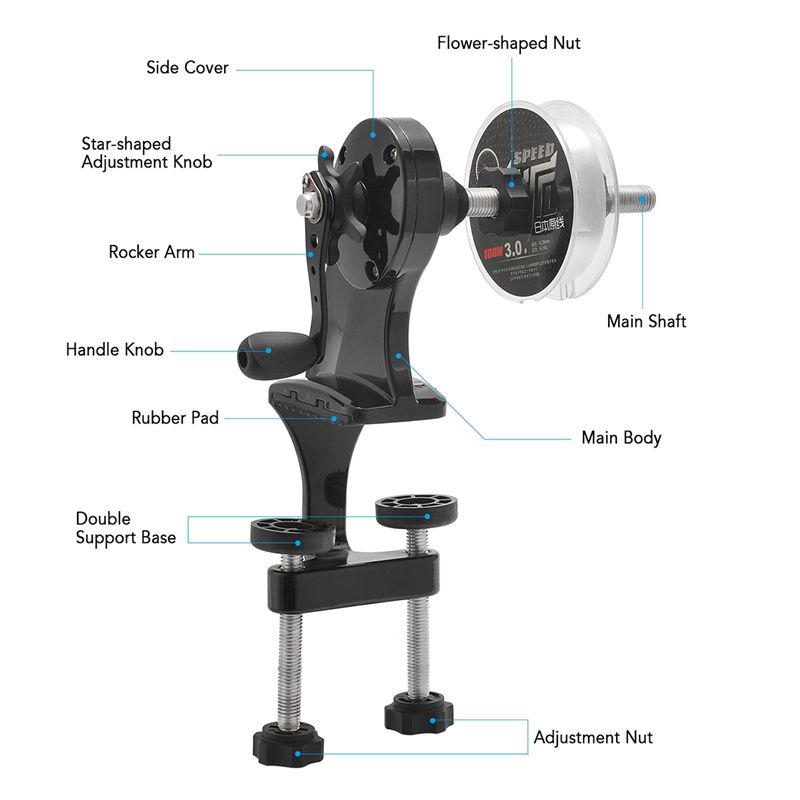 ABJX ポータブル釣り糸スプールワインダー釣り具ベイトキャ - Fishing Line Spool のレビューと価格