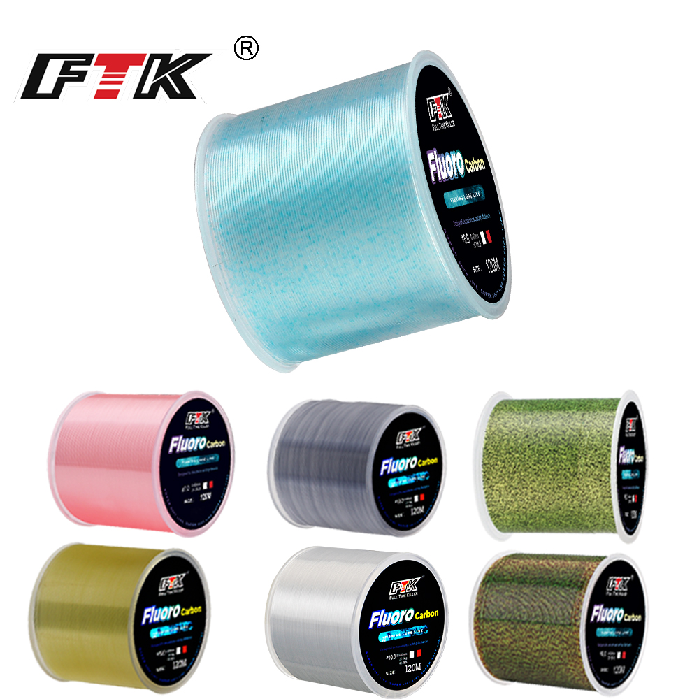 FTK 120 メートル目に見えない釣り糸スペックルフルオロ - Fluorocarbon Line のレビューと価格
