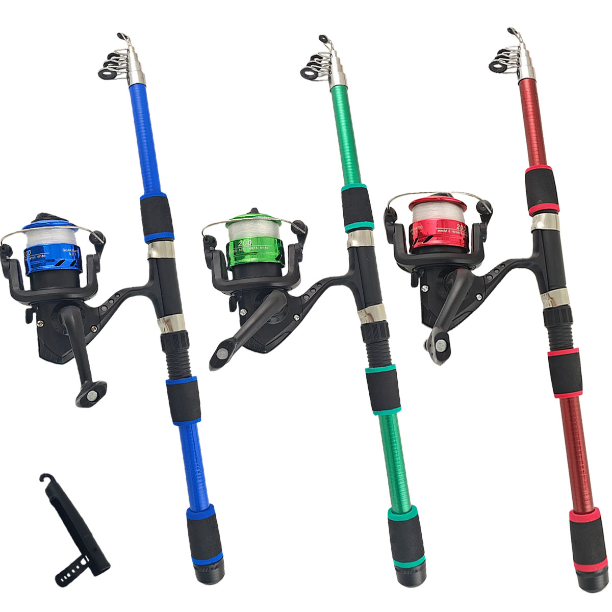 スピニング釣り竿とリールコンボセット1.8M伸縮式ロッド、5 - Fishing Line Spooler のレビューと価格