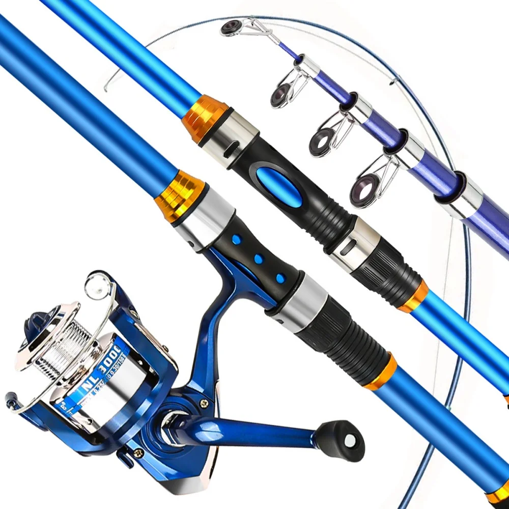 2.1-3.6M 伸縮式ガラス繊維釣竿セット リール & ア - Fishing Line Spooler のレビューと価格
