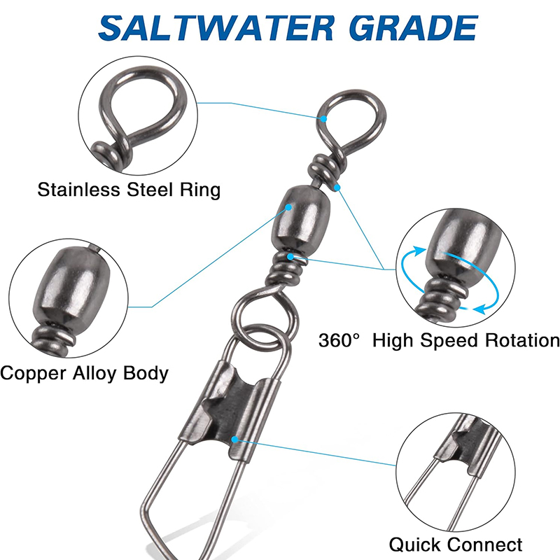 100個入り 釣り用バレルスイベル コーストロックスナップ  - Saltwater Line のレビューと価格